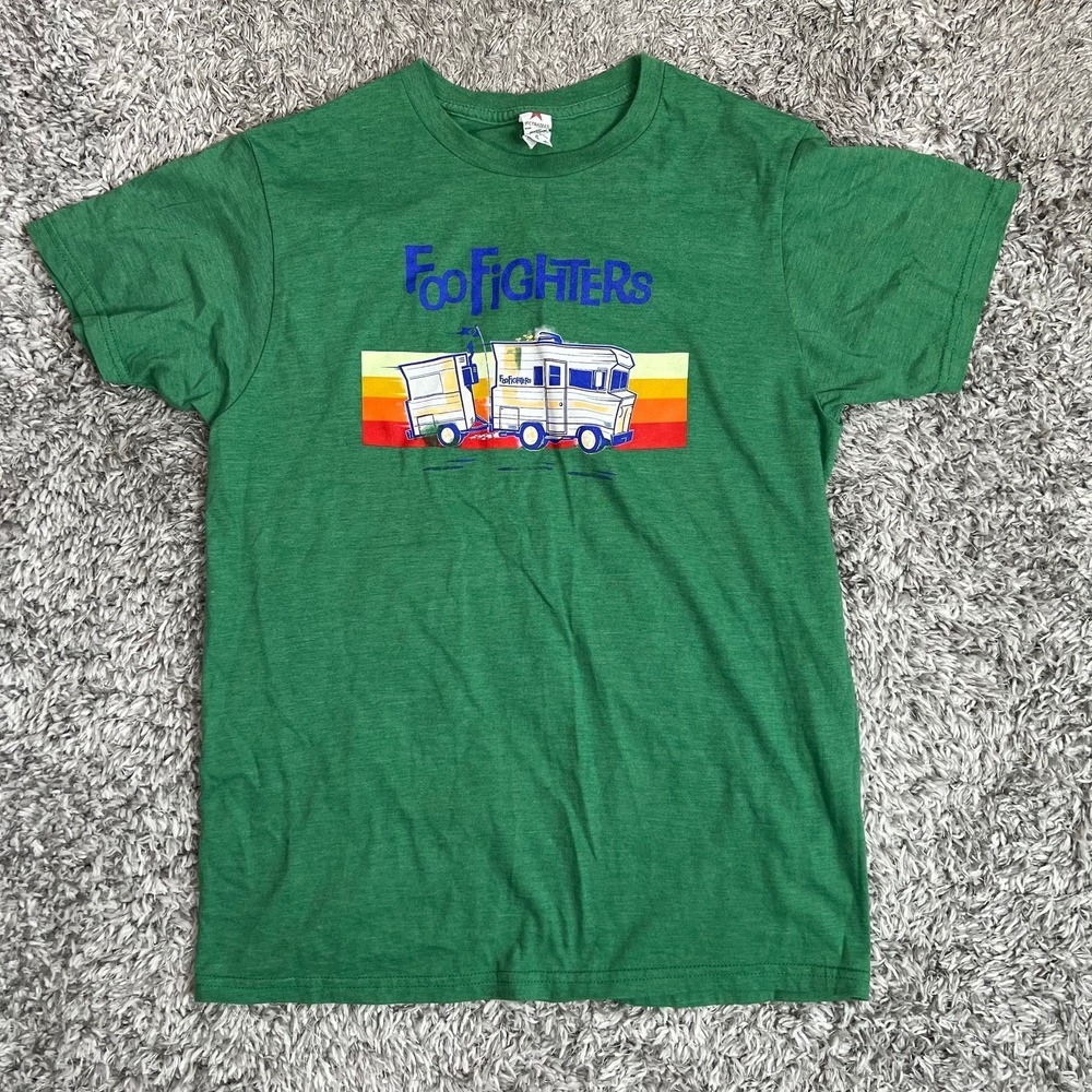 Foo Fighters Band RV T-shirt Size Medium Green